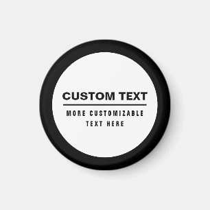 Bold Simple Customisable Text Template  Magnet
