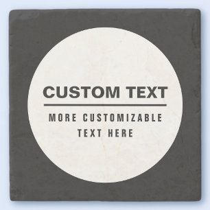 Bold Simple Customisable Text Template  Stone Coaster