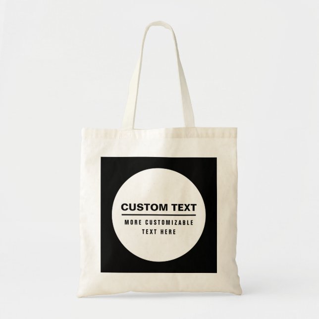 Bold Simple Customisable Text Template  Tote Bag (Front)