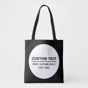 Bold Simple Customisable Text Template Tote Bag