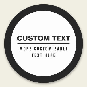 Bold Simple Customizable Text Template  Classic Round Sticker