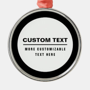 Bold Simple Customizable Text Template  Metal Tree Decoration