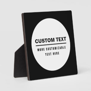 Bold Simple Customizable Text Template  Plaque