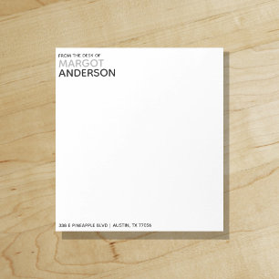 Bold Simple Minimalist Chic   From the Desk of Notepad