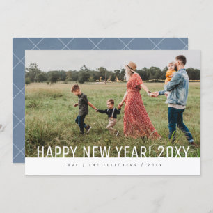 Bold Simple Modern Happy New Year Holiday Card