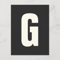 Bold Simple Modern Initial Monogram Letter Custom