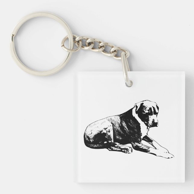 Bold Sit, Inky Trace Key Ring (Front)