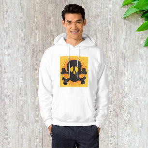 Bold Skull and Crossbones with Orange Burst Hoodie