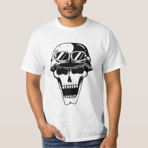 Bold Skull Helmet Graphic T-Shirt