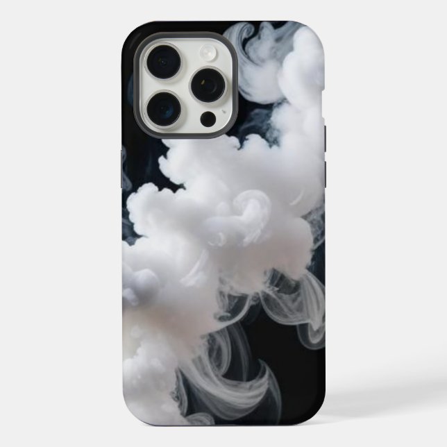 Bold Smoke Swirls on Black – Phone Case (Back)