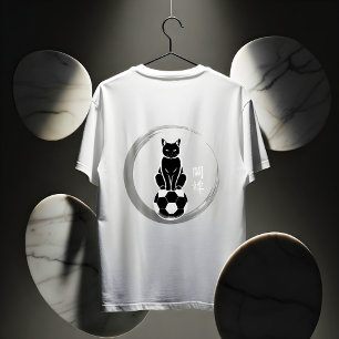 Bold Soccer Cat T-shirt - Boys' Sports Apparel Tri-Blend Shirt