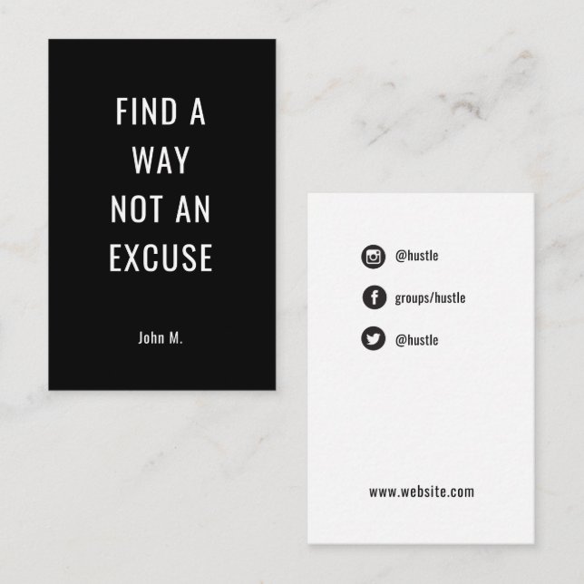 Bold Social Media Card Template - (Front/Back)