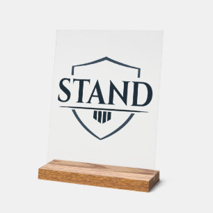 Bold “STAND” Inspirational Christian Acrylic Sign