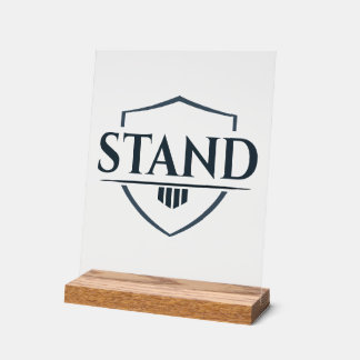 Bold “STAND” Inspirational Christian Acrylic Sign