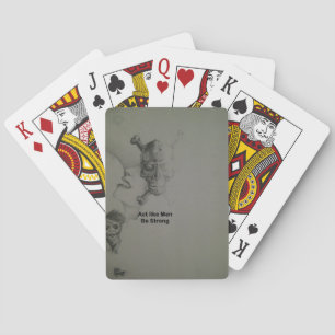 Bold Statement: Act Like Men, Be Strong Playing Cards