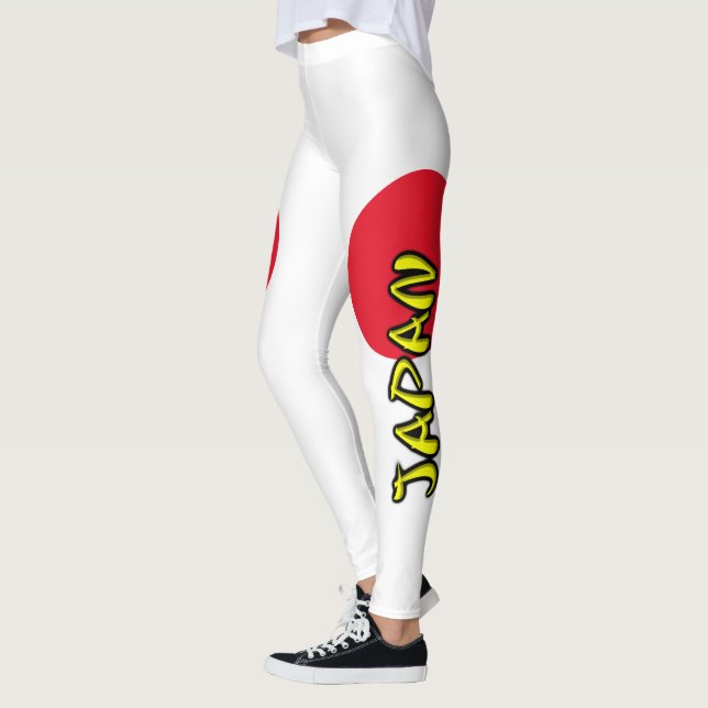 Bold Statement Japanese Flag Leggings (Left)