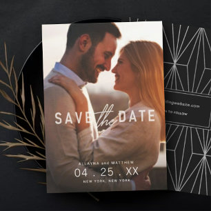 Bold Statement Save the Date Announcement