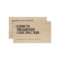 Bold Stenciled Wood Construction Business Card