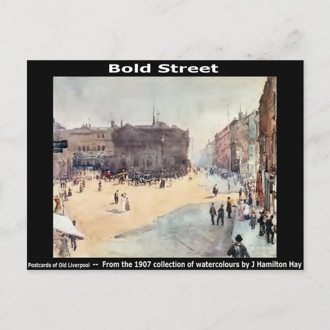 Bold Street, Liverpool. Postcard (Front)