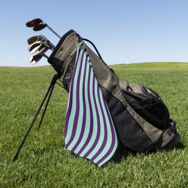 Bold Stripe Golf Towel for Stylish Players (Green)