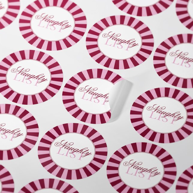 Bold stripe Naughty list Christmas Party sticker (Creator Uploaded)