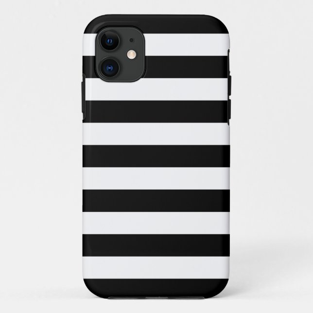 Bold Stripes Black and White iPhone 5/5S Case (Back)