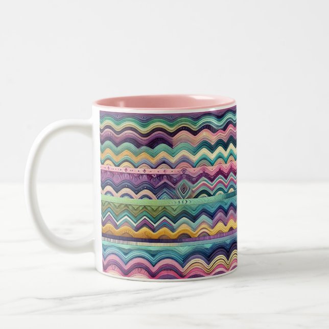 Bold Stripes Coffee Mug ,Elegant Coffee Mug (Left)