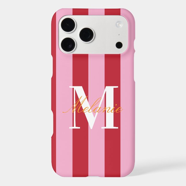 Bold Stripes Colourful Custom Monogram Initial (Back)