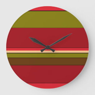 Bold Stripes Large Clock