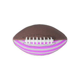 Bold Stripes Pink and White American Football