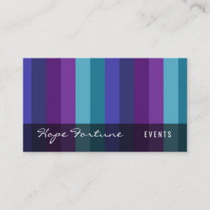 Bold Stripes: Purple, Raspberry, Teal, 01 Business Card