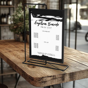 Bold Stroke Line Black & White Price List Flyer