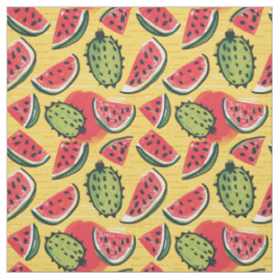 Bold Summer Fruit Pattern Fabric