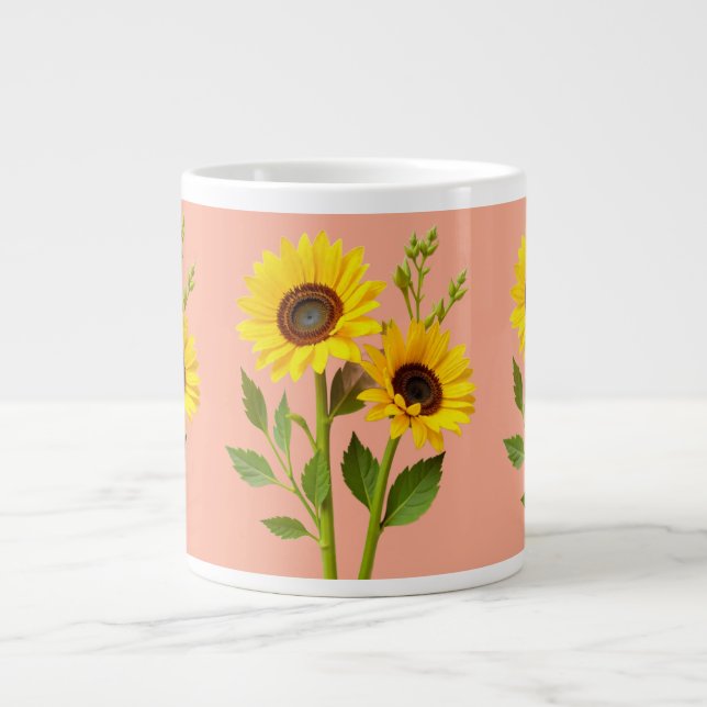 Bold Sunflower Floral Speciality Mug (Front)