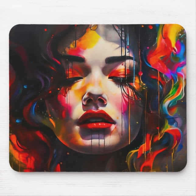 Bold Surreal Portrait  Mouse Mat (Front)