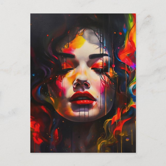 Bold Surreal Portrait  Postcard (Front)