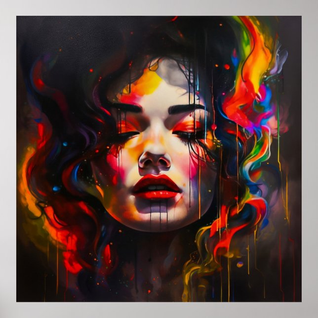 Bold Surreal Portrait  Poster (Front)