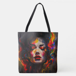 Bold Surreal Portrait Tote Bag