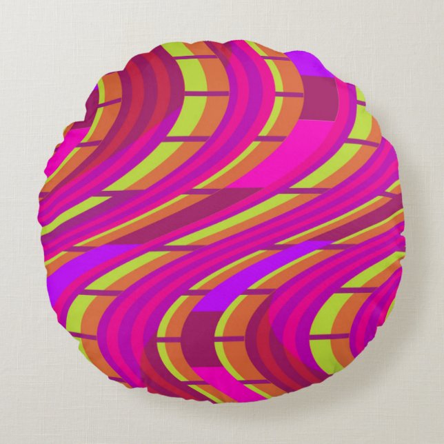 Bold Swirl Round Cushion (Front)
