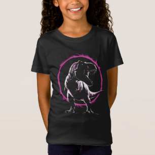 Bold T-Rex Silhouette with Neon Ring T-Shirt