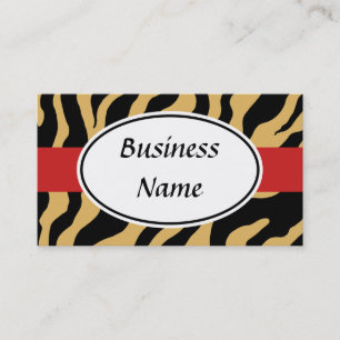Bold Tan Zebra Business Card