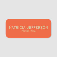 Bold Tangerine Orange Elegant Minimalist