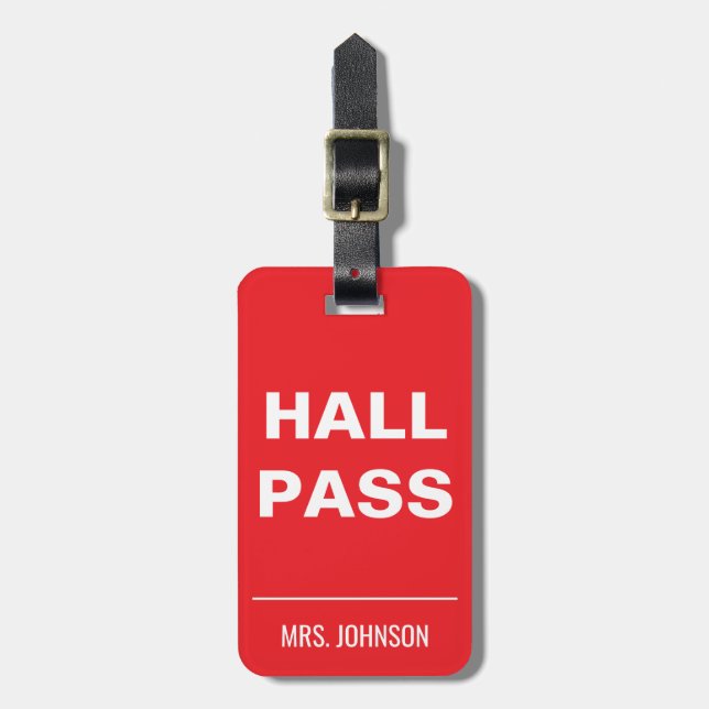Bold Teacher Hall Pass – Classroom Management Tag  (Front Vertical)