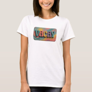 Bold Teal VACAY Print T-Shirt
