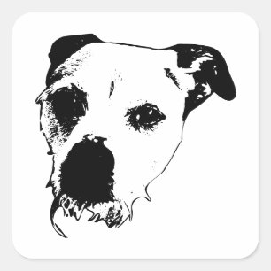 Bold Terrier Mix Close‑Up Portrait Sticker