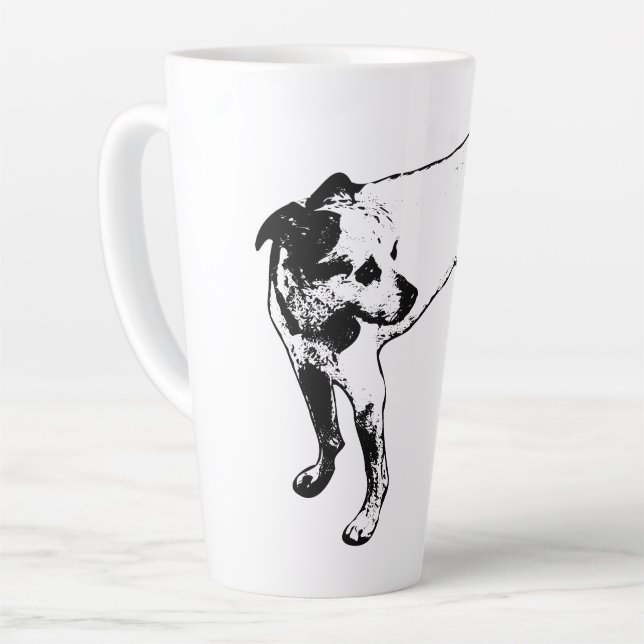  Bold Terrier Mix Full‑Body Profile Mug (Left Angle)