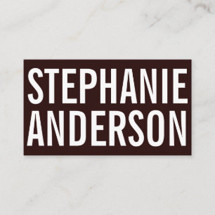 Bold Text Deep Red Business Card