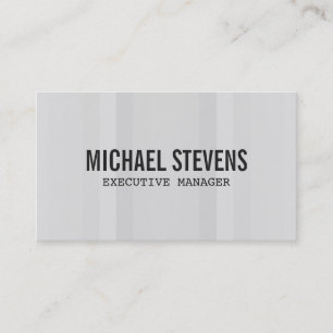 Bold Text Grey Stylish Modern Contemporary Business Card