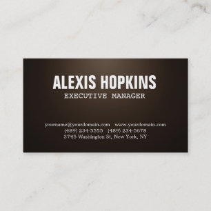 Bold Text Sepia Colour Stylish Modern Professional Business Card