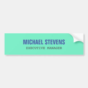 Bold Text Stylish Professional Bumper Sticker